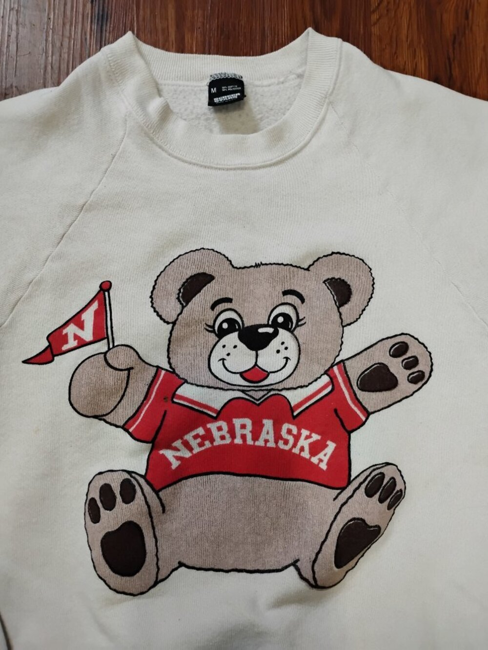 Vintage Nebraska Cornhuskers Teddy Bear Crewneck Sweatshirt